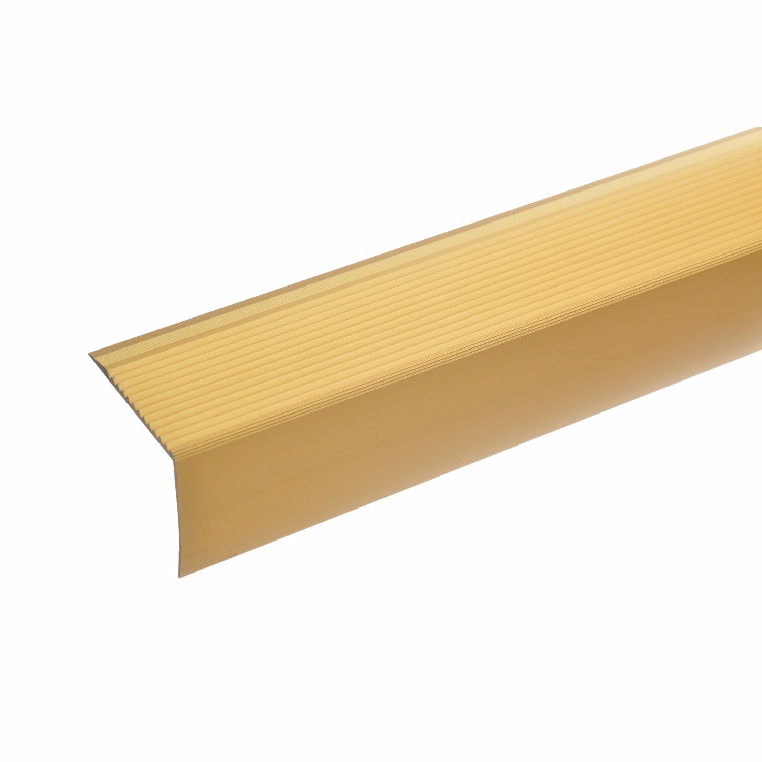 Selbstklebendes Aluminium Treppenwinkelprofil 42x50mm in Gold von Acerto im Bodenleisten Shop
